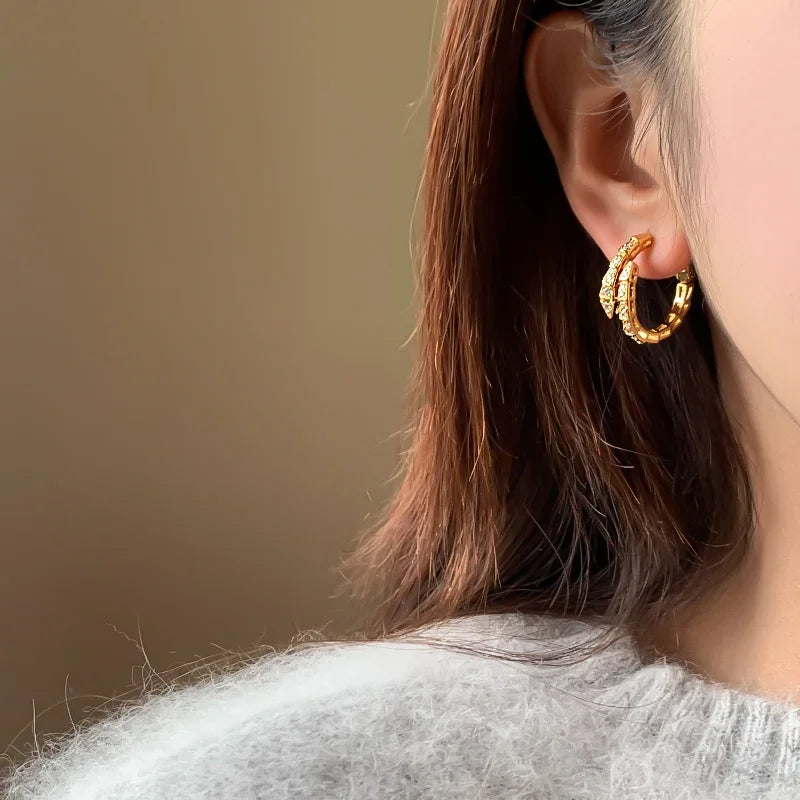 Lyra Serpent Hoops