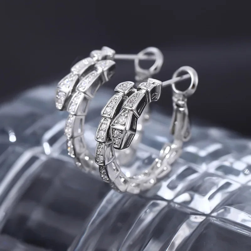 Lyra Serpent Hoops