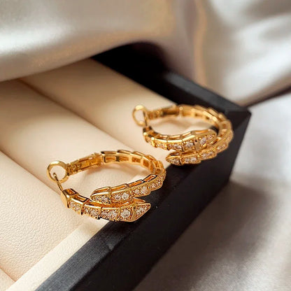 Lyra Serpent Hoops