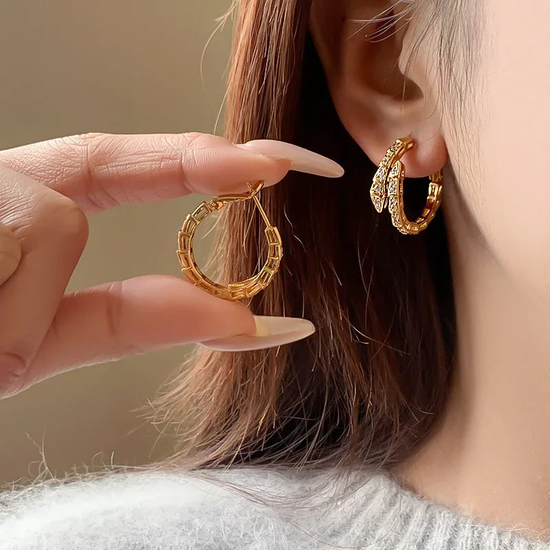 Lyra Serpent Hoops