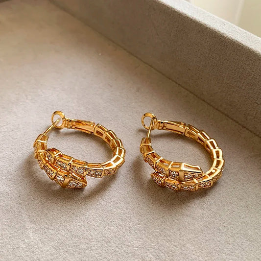 Lyra Serpent Hoops